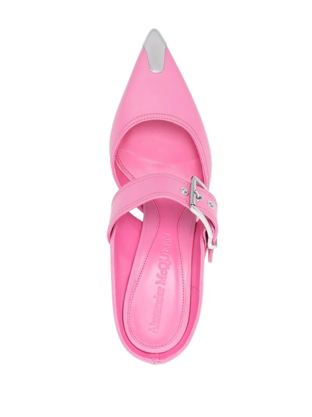 Alexander McQueen    Alexander Mc Queen Punk Buckled Leather Mules