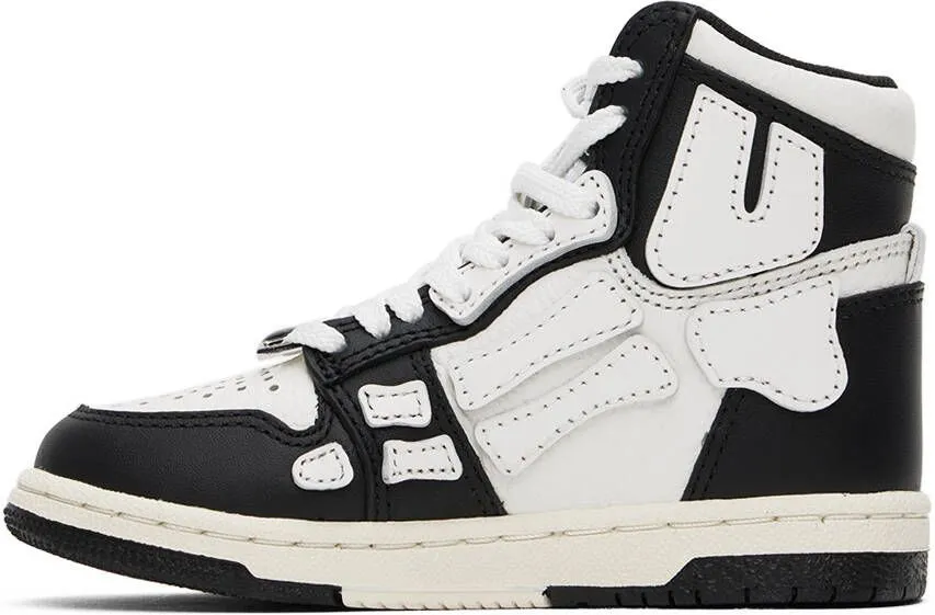 AMIRI Kids Black & White Skel Top High Sneakers