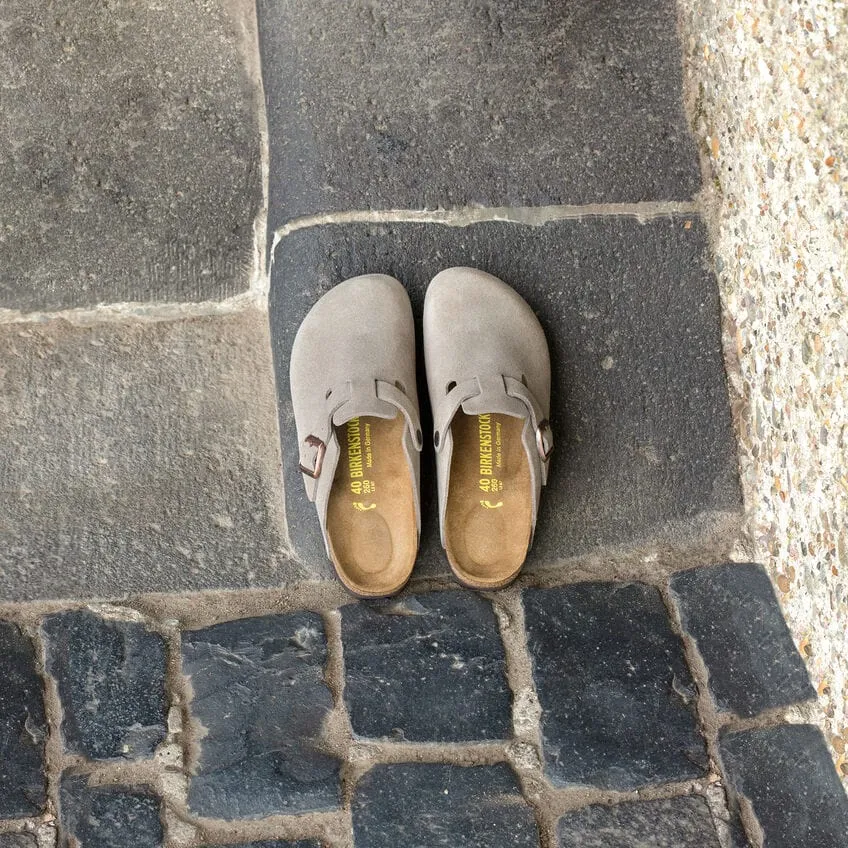 Birkenstock Boston Soft Footbed Taupe Narrow