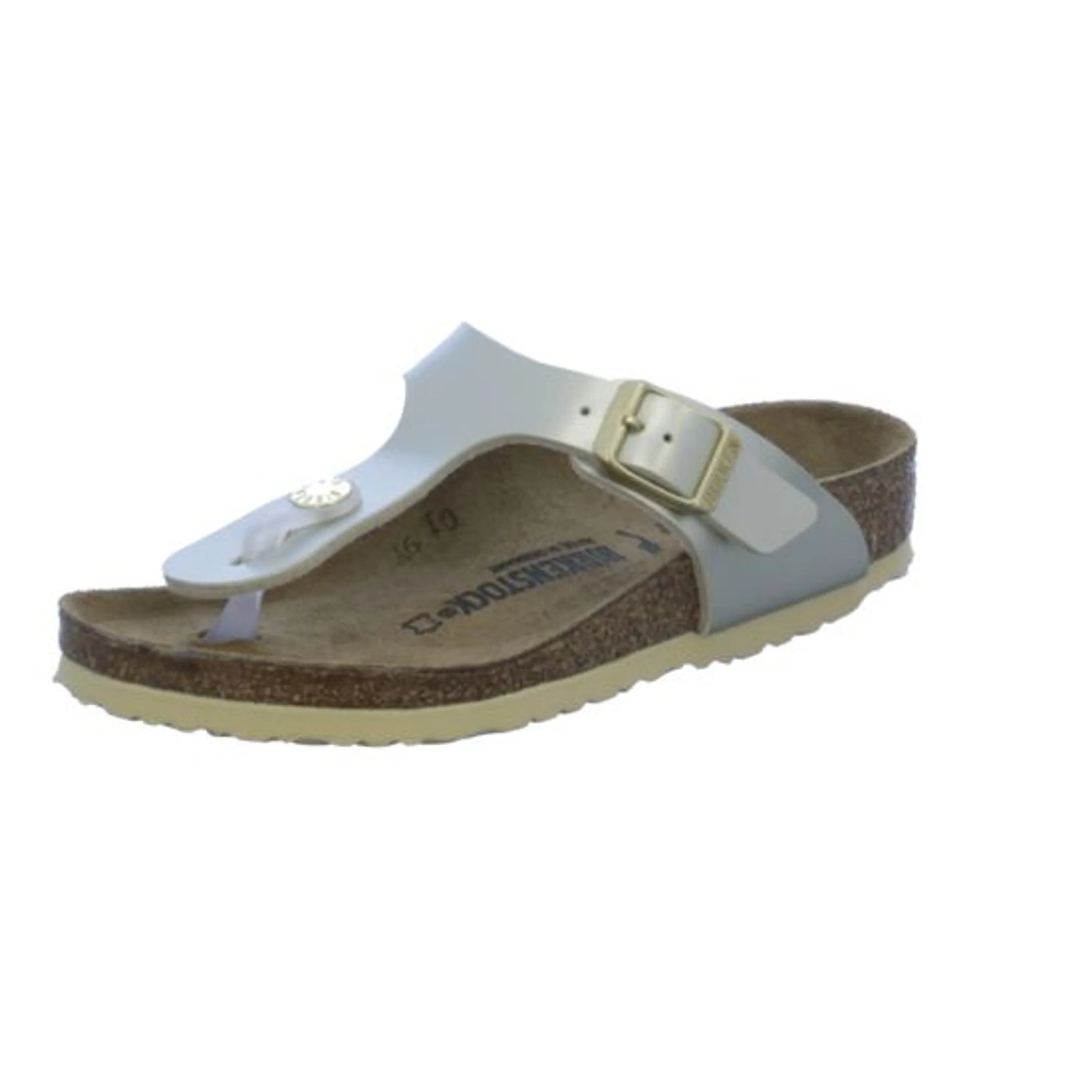 Birkenstock Gizeh toe separator gold leather