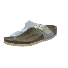 Birkenstock Gizeh toe separator gold leather