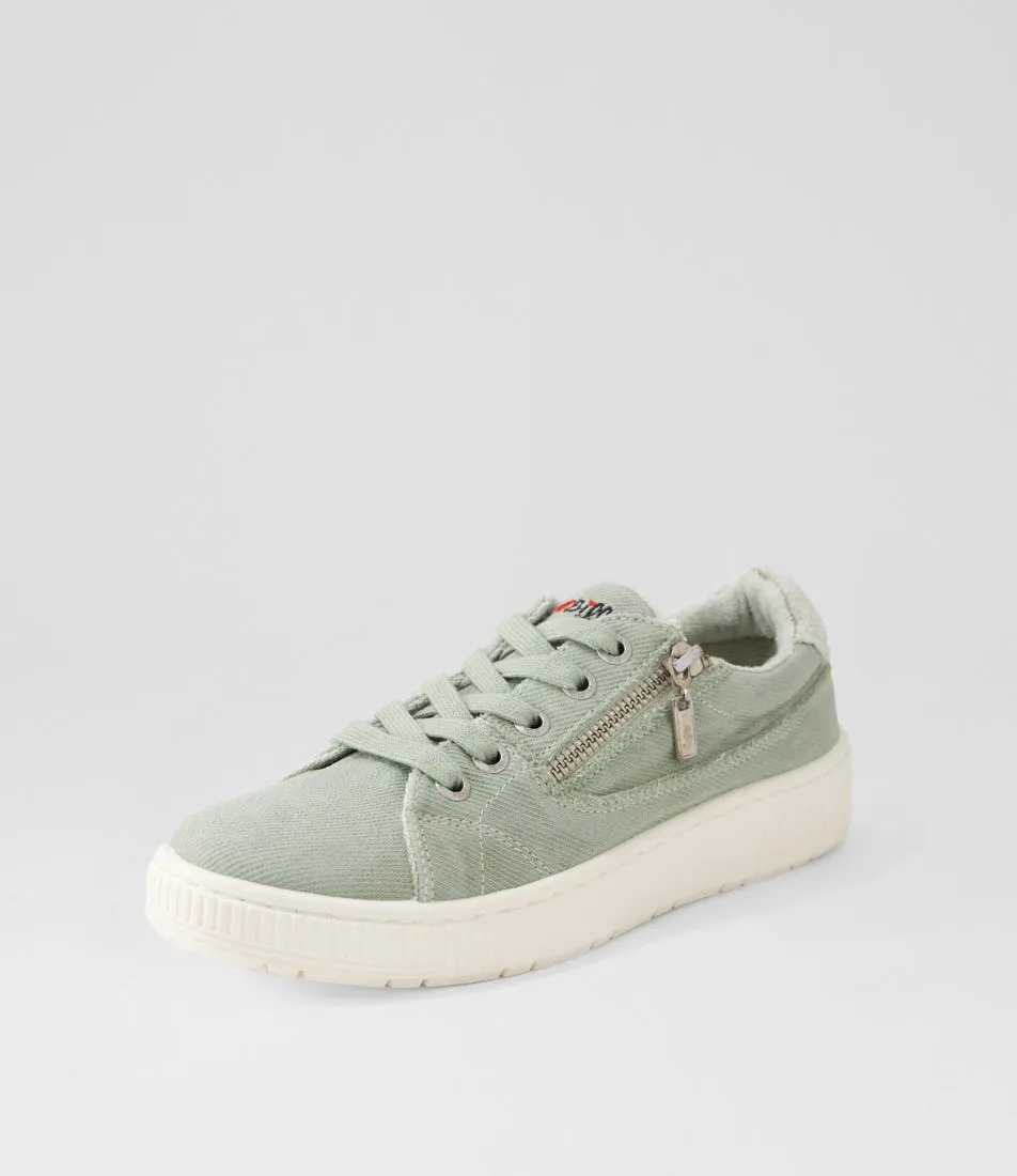 I LOVE BILLY Izzar Pistachio Recycled Canvas Sneakers
