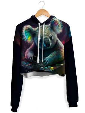 Koala Remix Fleece Crop Hoodie