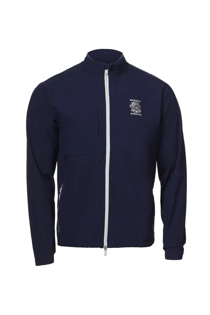MEN'S STRAIGHT DOWN® TRAVELER JACKET. WHISTLING STRAITS® LOGO EXCLUSIVELY. 2 COLOR OPTIONS. 