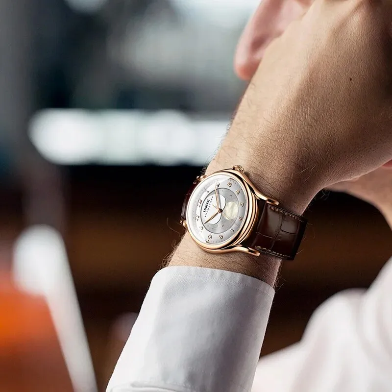 Men's Luxury Fashion Sapphire Diamond Automatic Mechanical Watch