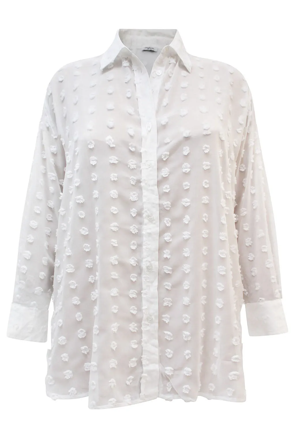Oversized Dobby Blouse