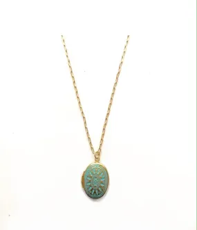 Patina Locket Necklace