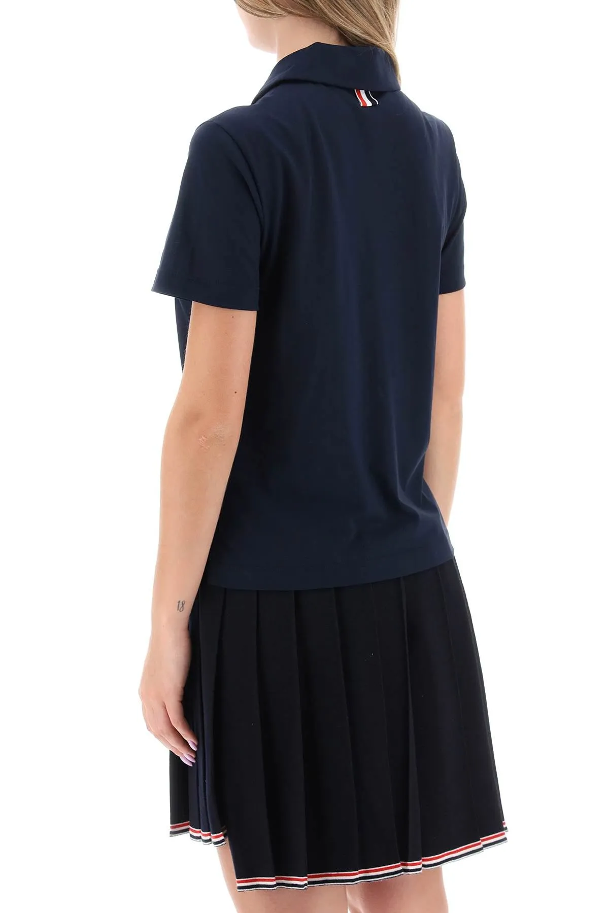 Polo Shirt In Crepe Jersey