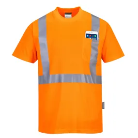 PortWest Class 2 Hi Vis Moisture Wicking T-Shirt with 50 UPF Protection S190