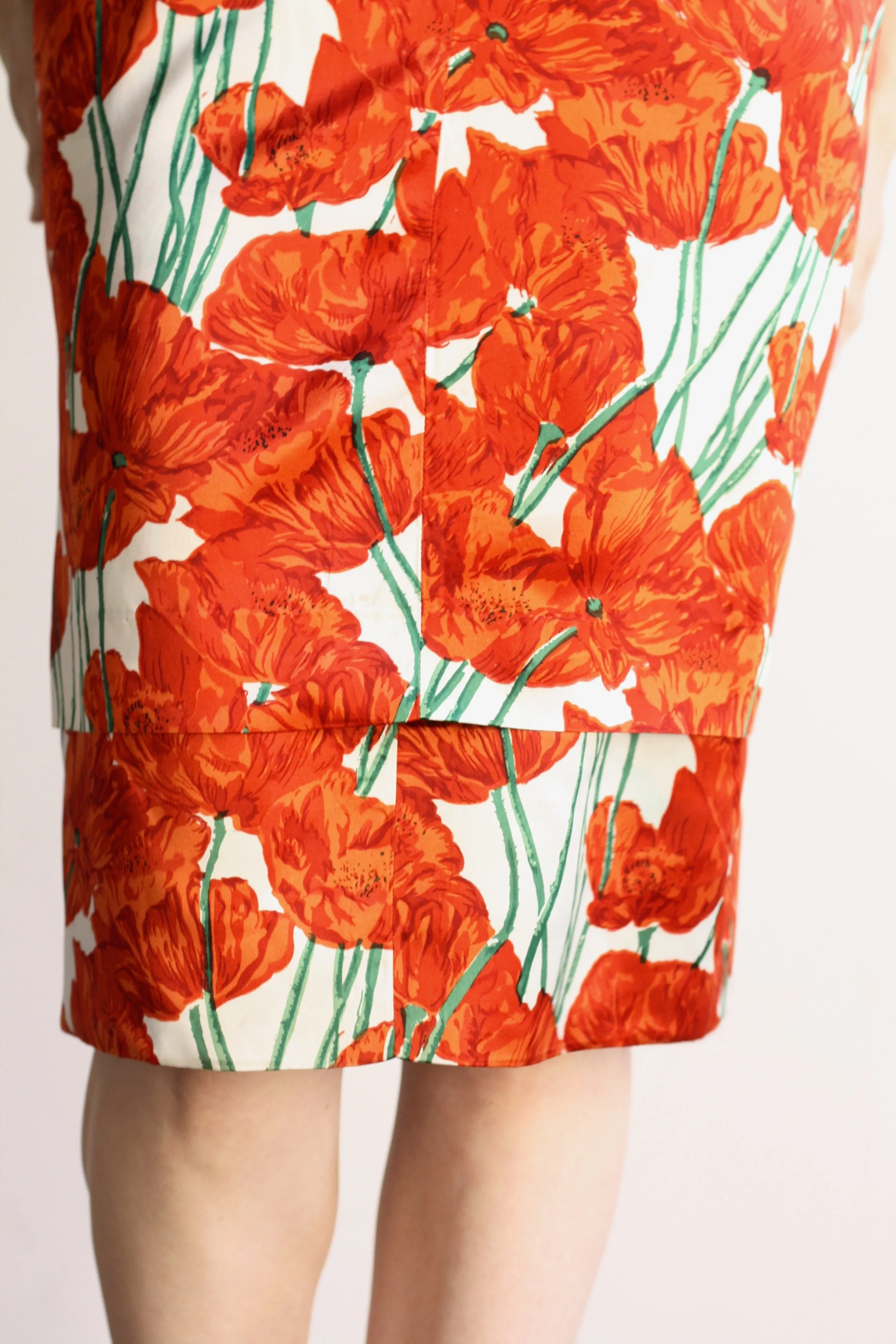Satin Poppies Dress