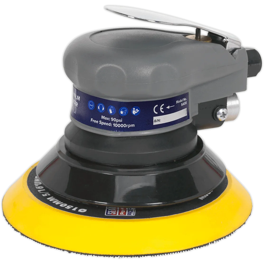 Sealey SA08 Palm Orbital Air Disc Sander 150mm