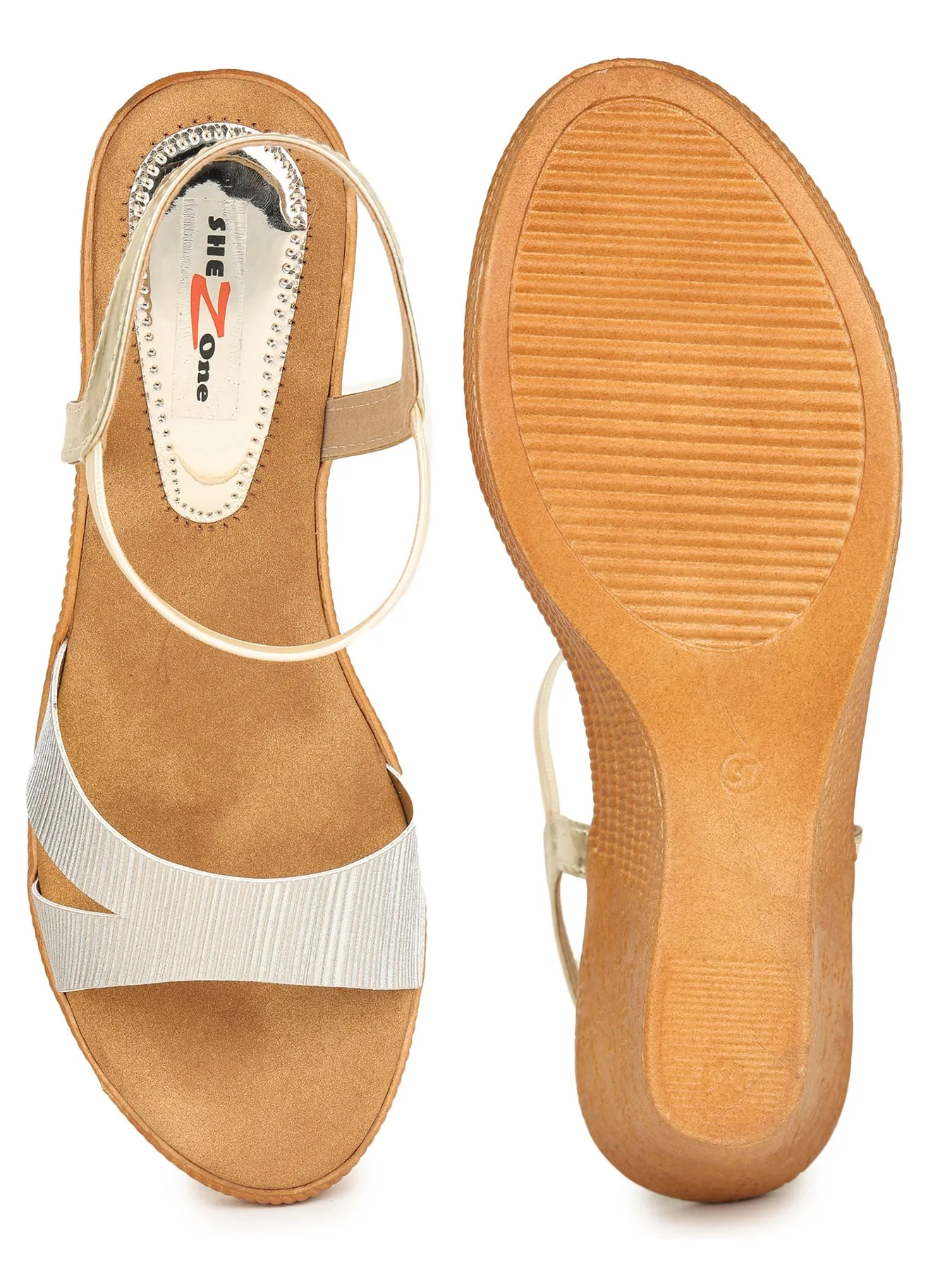 Shezone Golden Women Heels