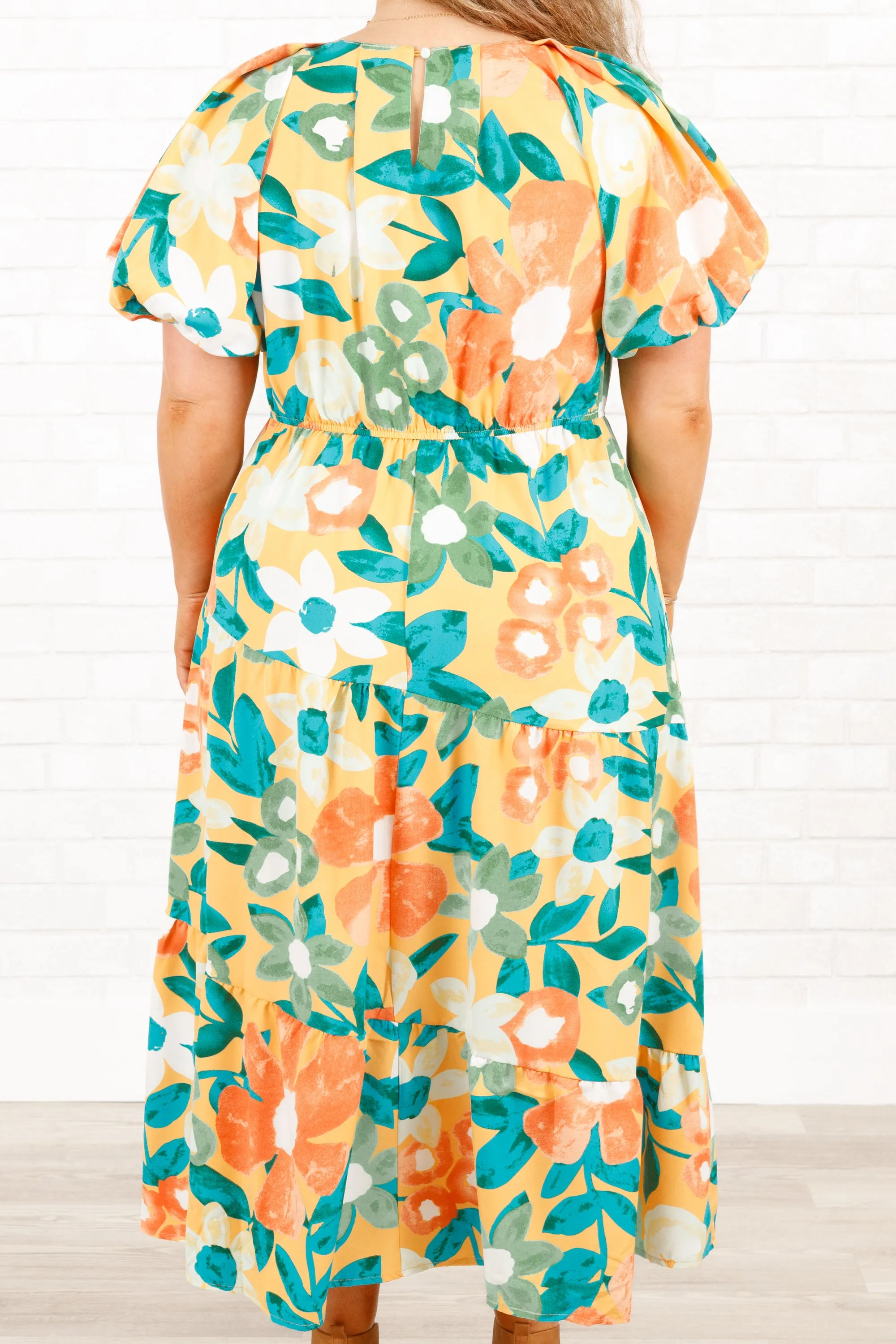 Summer Sunrise Dress, Apricot Mix