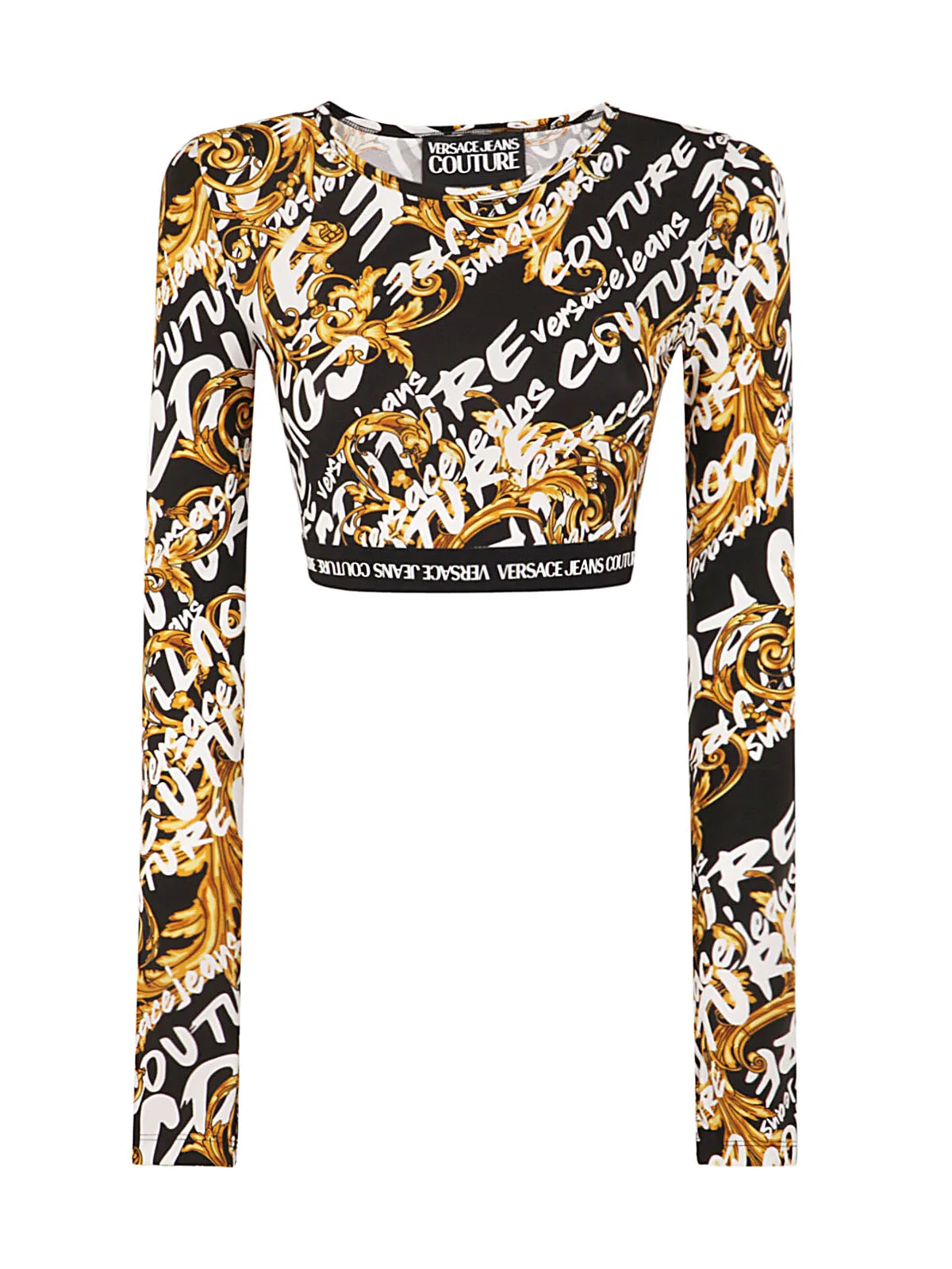 Versace Jeans Couture Graphic Printed Cropped Top