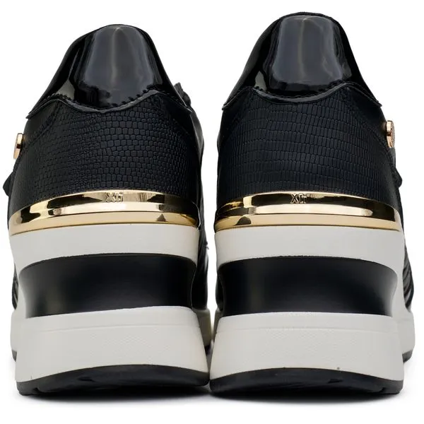 Xti Gold Wedge Sneakers